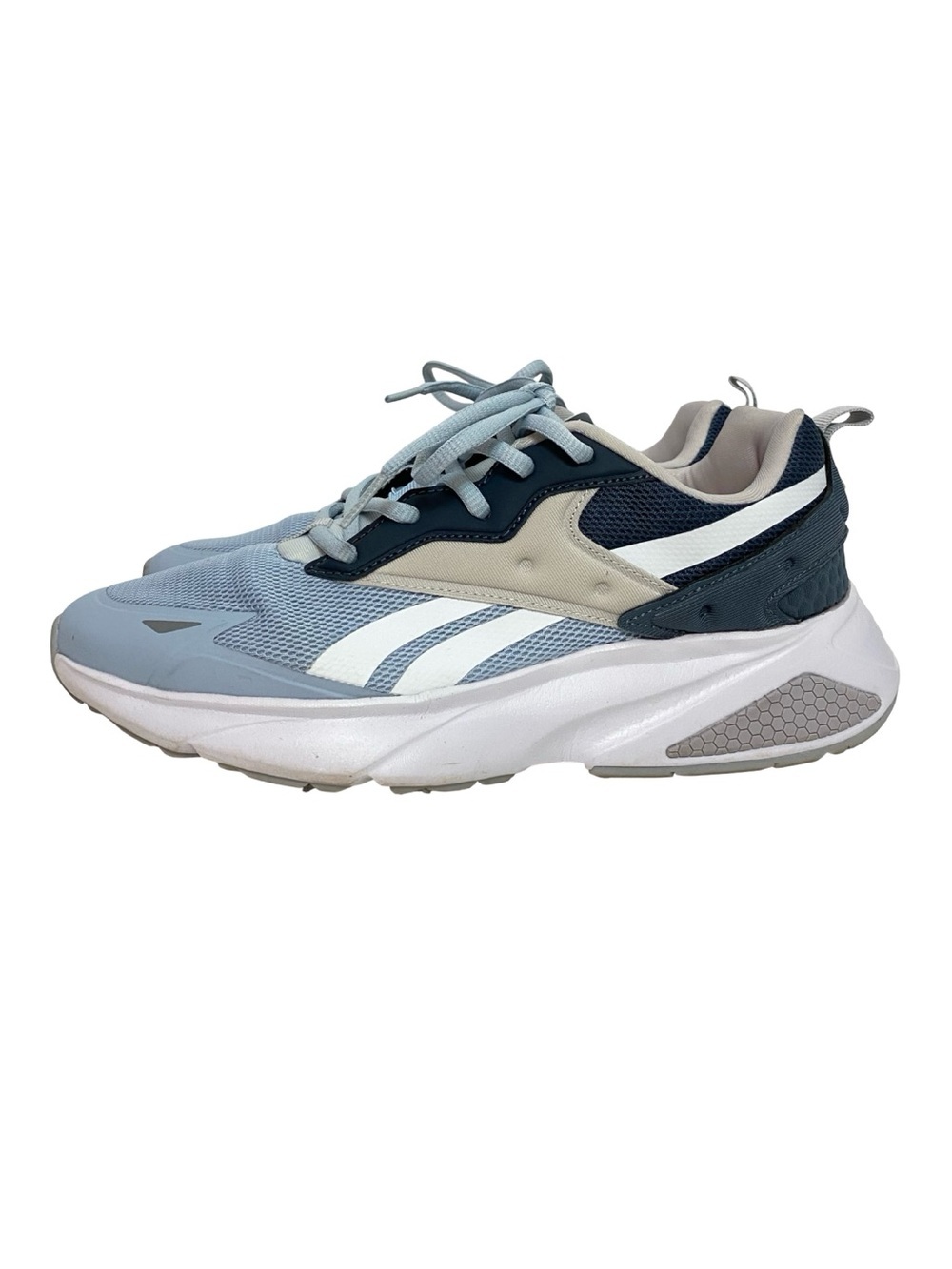 Reebok Sneakers Womens Size 8 Blue Gray Tennis Shoes EUC Hexalite Legacy Grey